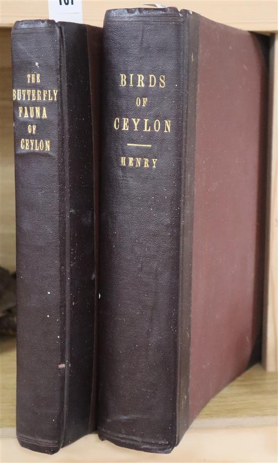 Henry & Wait, Birds of Ceylon, 1927, Ceylon Government and Butterfly Fauna of Ceylon (2)